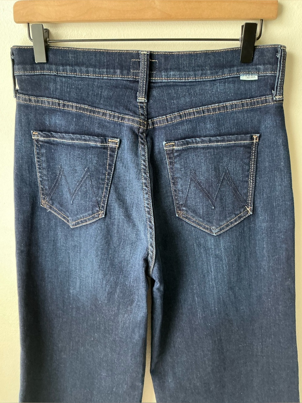 MOTHER Jeans Tomcat Roller Off Limits Dark Indigo Blue Wide Leg Size 29 - Picture 5 of 15